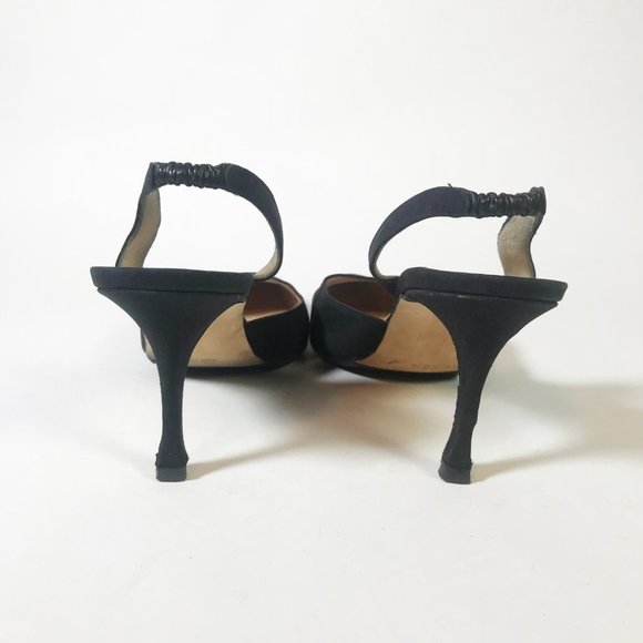 Manolo Blahnik Satin CAROLYNE Slingback, Size 40.5 - Picture 5 of 8